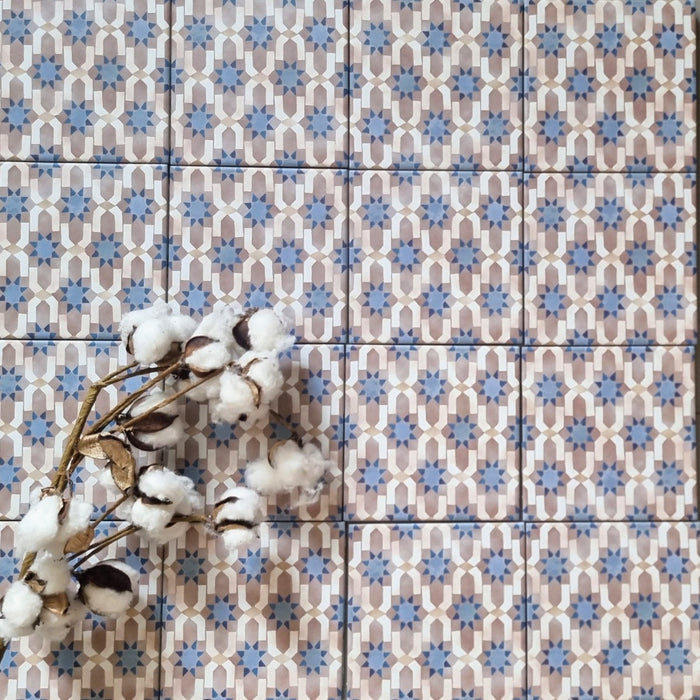 Murrakus E Cotto Mini Moroccan Porcelain Wall Floor Tile 15cm x 15cm