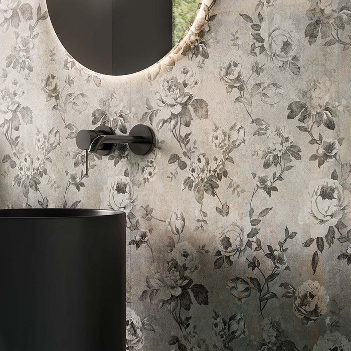 Felzin Light Roses Decor Metallic Wall and floor Tiles 60cm x 120cm