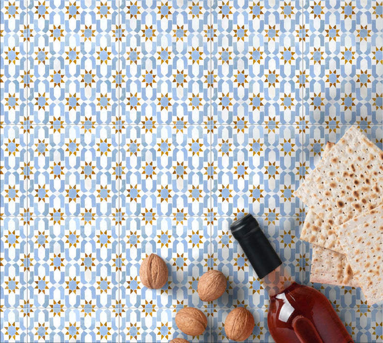 Murrakus C Mini Moroccan Porcelain Wall Floor Tile 15cm x 15cm