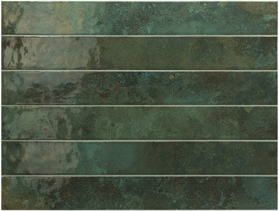 Maldives Pine Green Wall Tiles | 5cm x 40cm