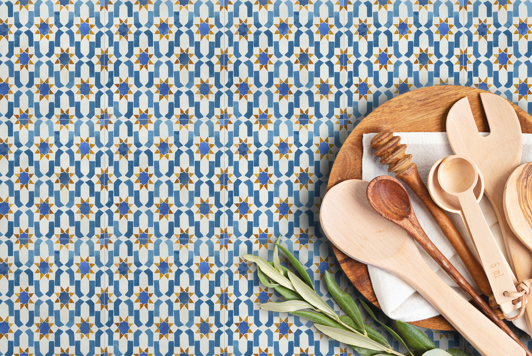 Murrakus A Mini Moroccan Porcelain Wall Floor Tile 15cm x 15cm