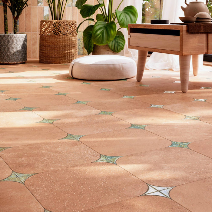 Odense Octagon Terracotta | 25cm x 25cm | Wall and Floor Tiles