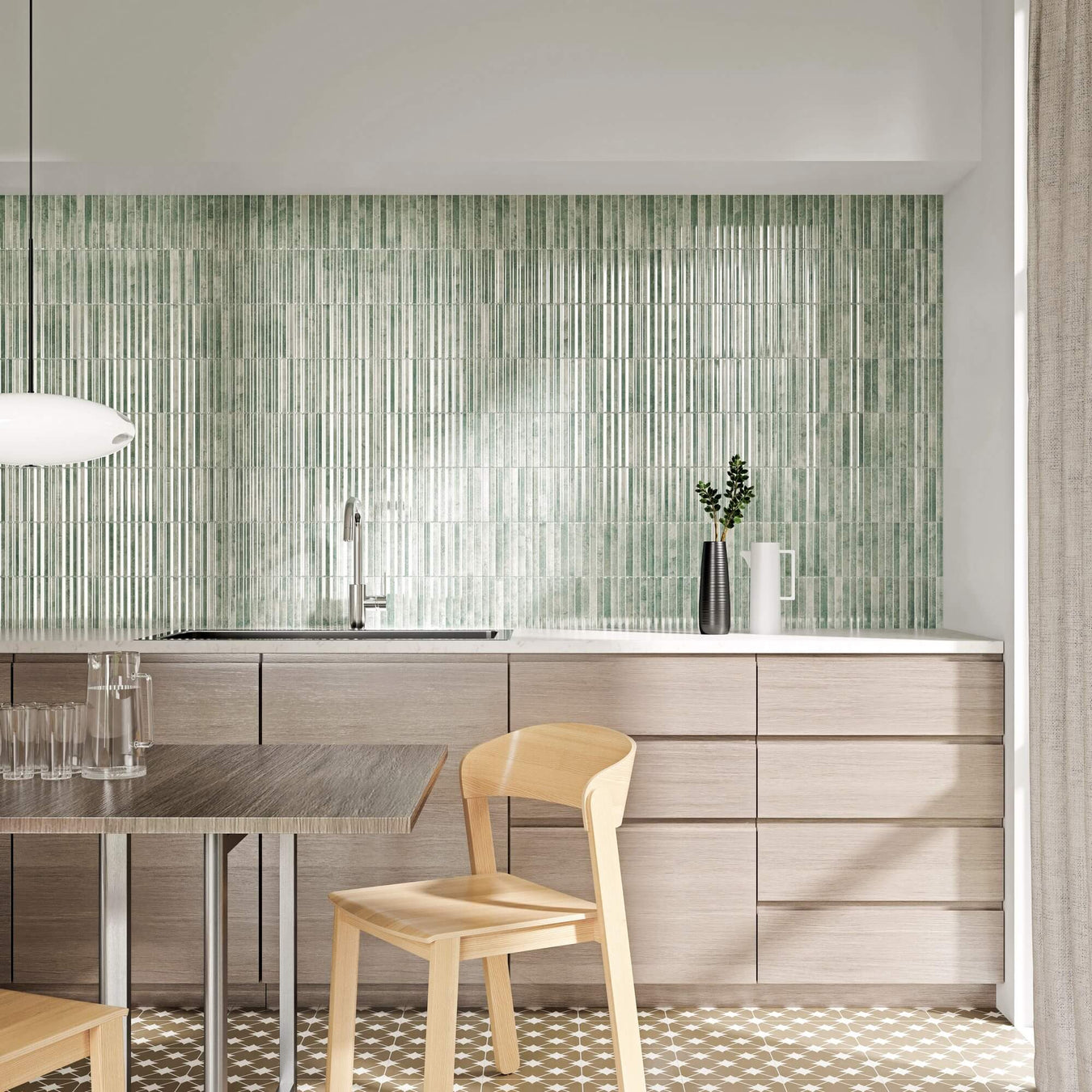 Nancy Fluted Stone Wall Tile Collection