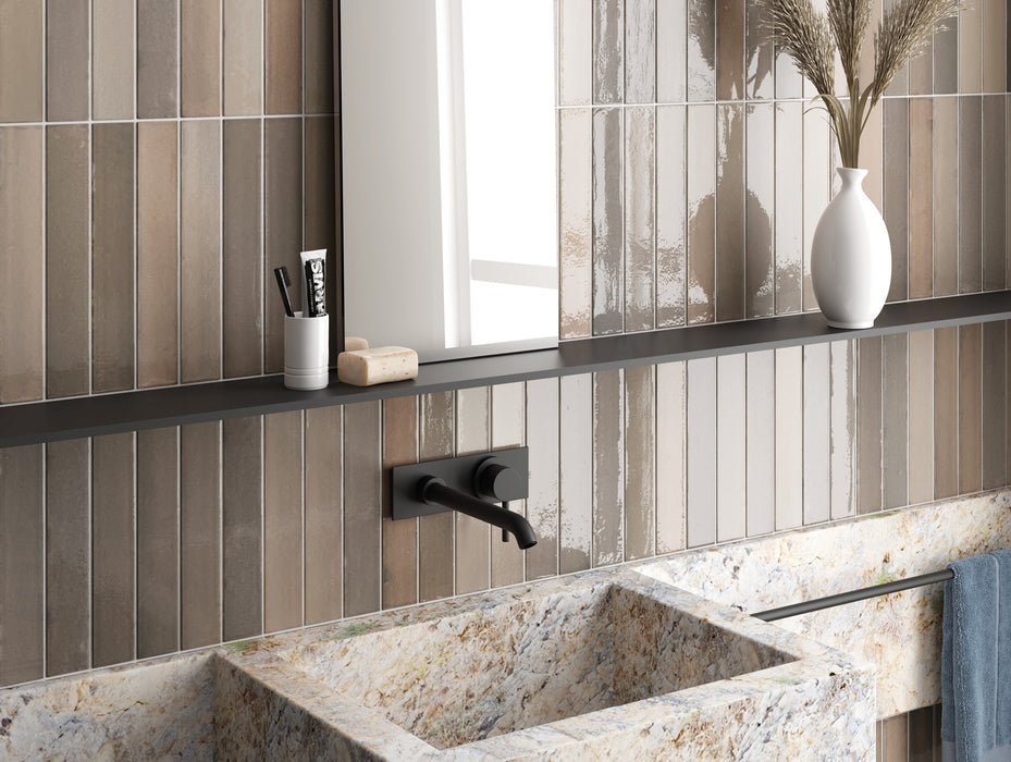 Belem Grey | Porcelain | Artisanal Wall Tiles | 5cm x 30cm