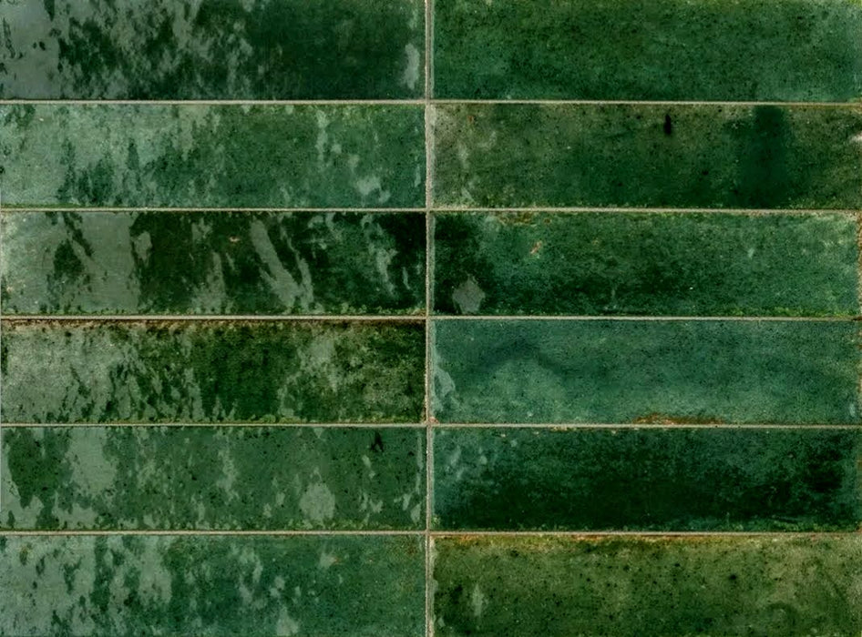 Mizu Tiles | Green Tiles | Wall & Floor Tiles | 6cm x 24cm | Porcelain