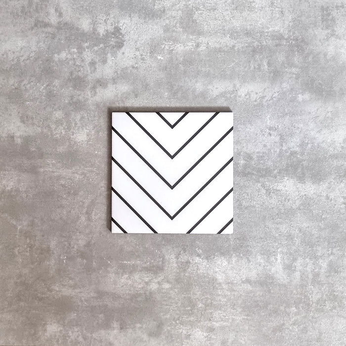 Alhambra Zig Zag Blanco Tiles | White | Moroccan Tiles | 20cm x 20cm | Wall & Floor Tiles