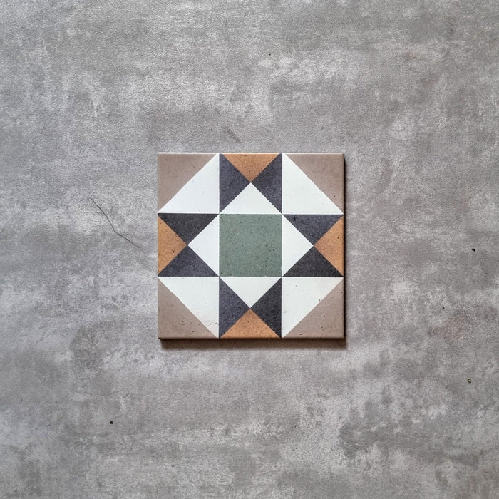 Maison Brun Tiles | Victorian Pattern Tile | Wall & Floor - 20cm x 20cm