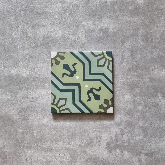 FULL TILE SAMPLE Brompton Verde 20cm x 20cm