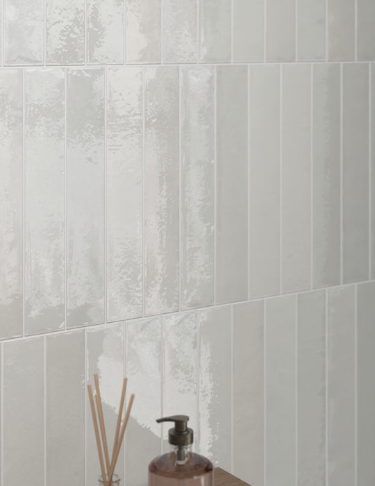 Belem White | Porcelain | Artisanal Wall Tiles | 5cm x 30cm