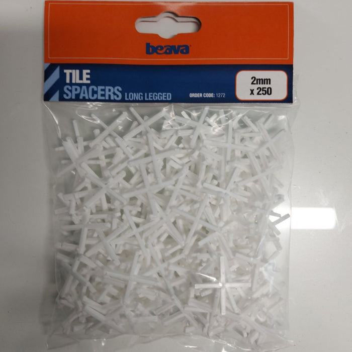 2mm Tile Spacers Long Legged Bag 250 pcs