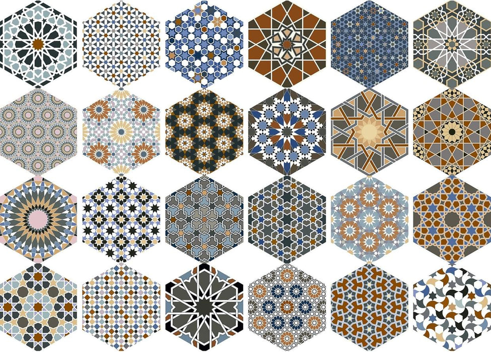 Constinople Tile | Hexagon Tile | Patchwork Collection | 33cm x 28.5cm