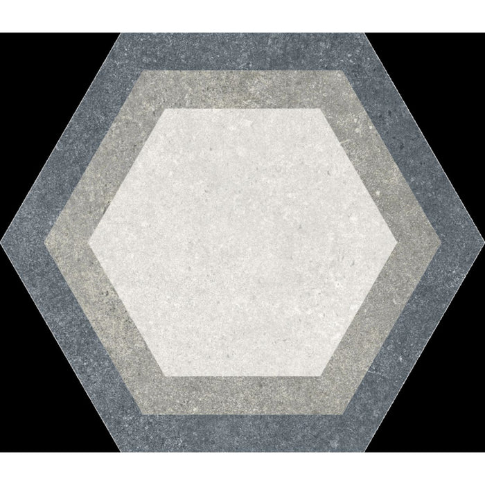 Pietro Stone Decor/Patchwork Hexagon FULL TILE SAMPLE