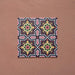 Cabana Havana Mini 15x15cm Moroccan-style ceramic tiles shown as a four-tile display, featuring a vibrant multicolour floral geometric pattern on a terracotta background.
