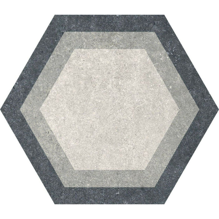 Pietro Stone Decor/Patchwork Hexagon FULL TILE SAMPLE