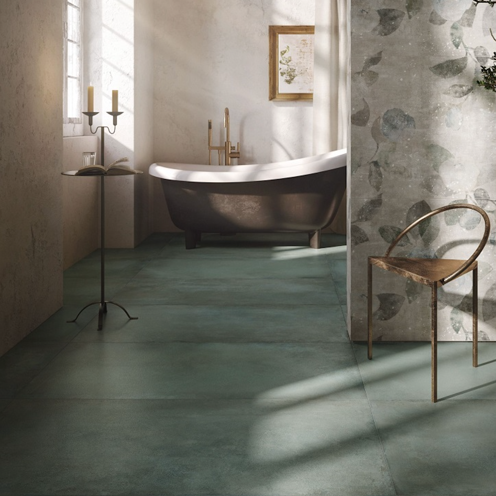 Furnace Emerald Green Oxide Metallic Porcelain 60cm x 120cm