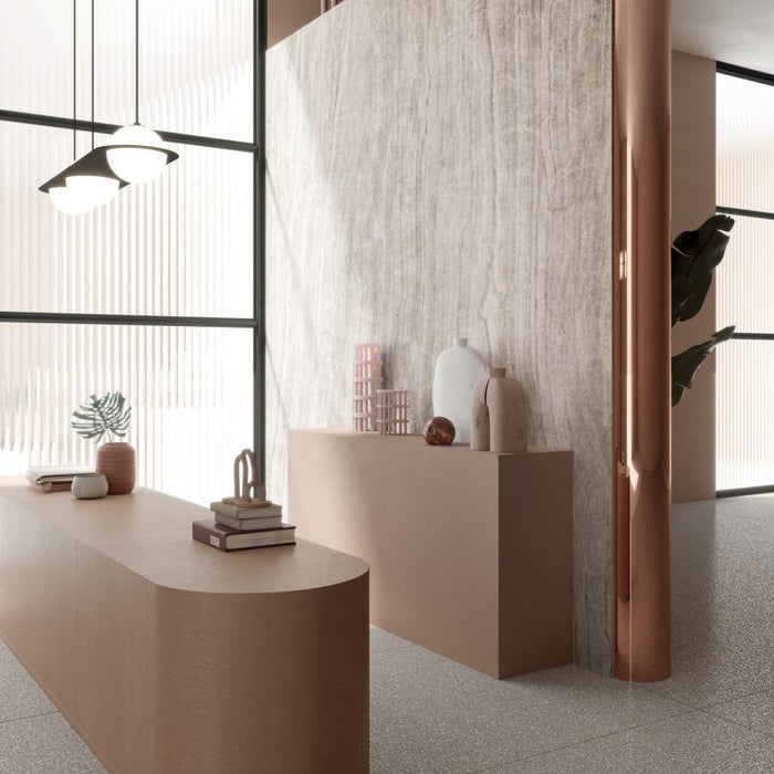 CUT TILE SAMPLE Grand Mahal *Polished* Marble style | Porcelain Wall & Floor Tiles | 60cm x 60cm