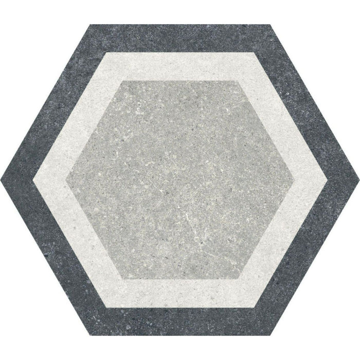 Pietro Stone Decor/Patchwork Hexagon FULL TILE SAMPLE