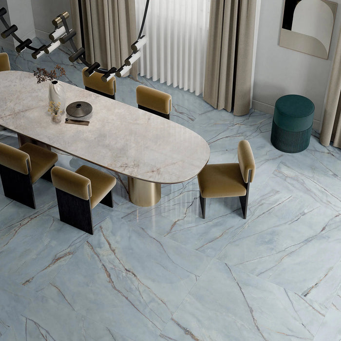 Bassano River Blue Lux 3D | Porcelain Wall & Floor Tiles | 60cm x 120cm