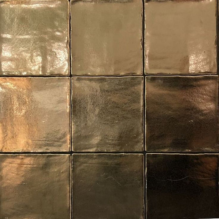 Lustre Antique Gold Square Tile | Gold Vintage | Crackle Wall Tiles | 13cm x 13cm