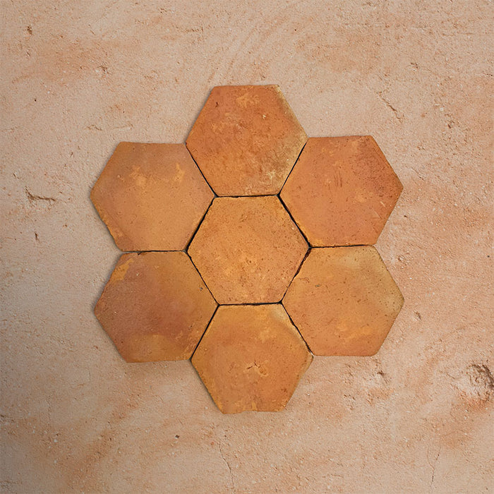 Tuscan Handmade | Terracotta | Hexagon Tiles |  15cm x 17.5cm | Wall and Floor Tiles