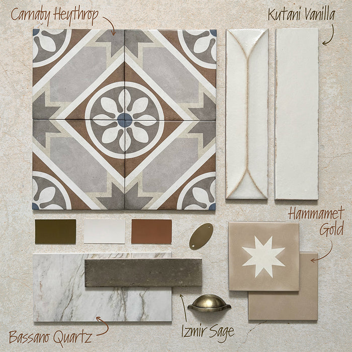 Kutani Vanilla Porcelain Wall Tiles & Floor Tiles 9.1cm x 37.5cm