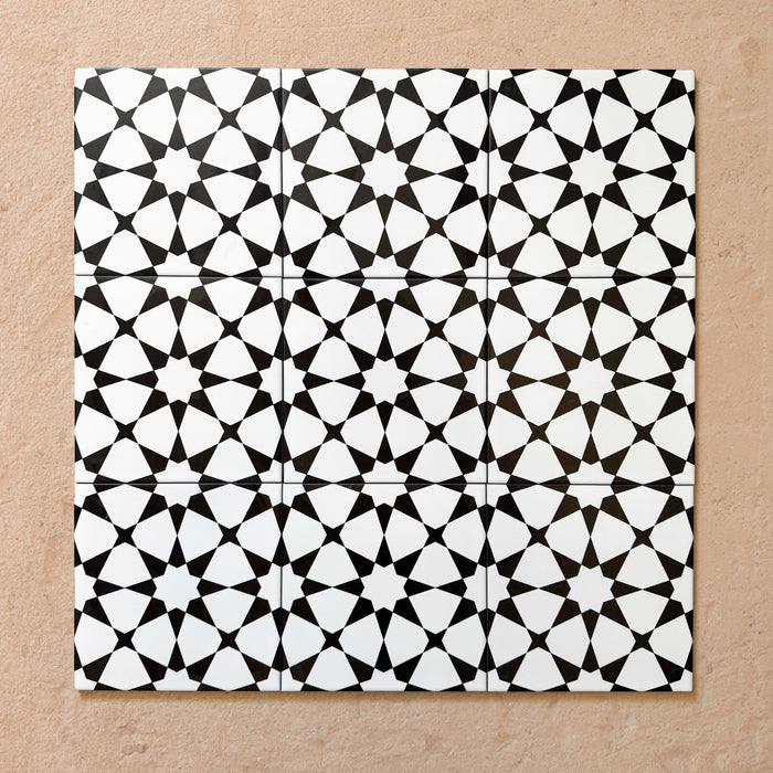 Agraba Black & White | Moroccan Style | 20cm x 20cm
