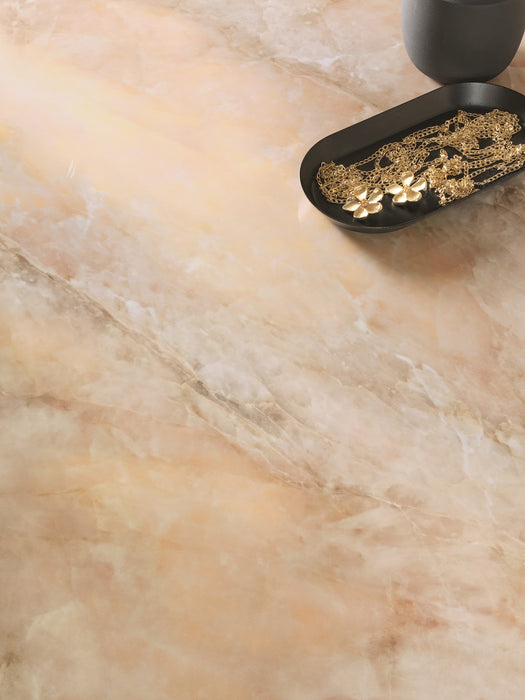 Illuminati Precious Stone | Amber Polished Porcelain Tiles  | 60cm x 120cm