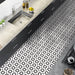 Kitchen featuring Agraba Black and White 20x20cm Moroccan-style ceramic floor tiles.