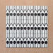 Alhambra Felisa 20x20cm Moroccan tiles shown in a grouped layout, featuring a striking black and white vertical pattern with bold circular motifs and pointed arches for a distinctive Moroccan-inspired design.