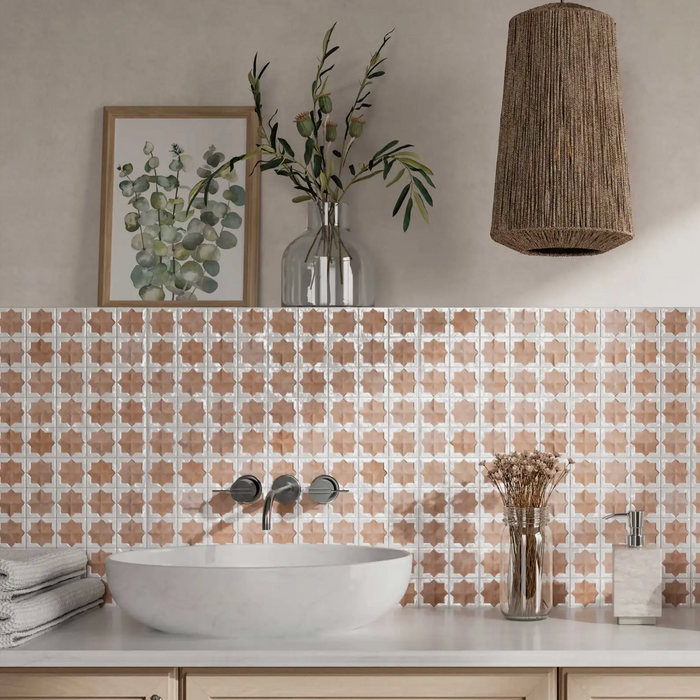 Zeina Moroccan Cotto White 31 x 56cm Wall Tiles