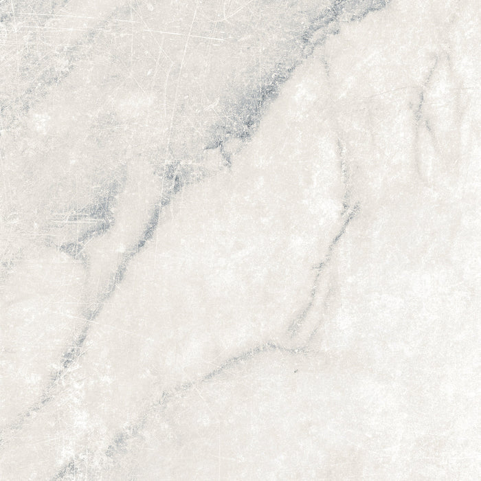 CUT TILE SAMPLE Haven Antique White Marble Style Chequerboard Tiles | 30cm x 30cm