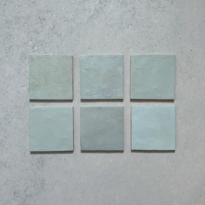 Zellij Aqua Blue Square | Moroccan Style | 13.2cm x 13.2cm