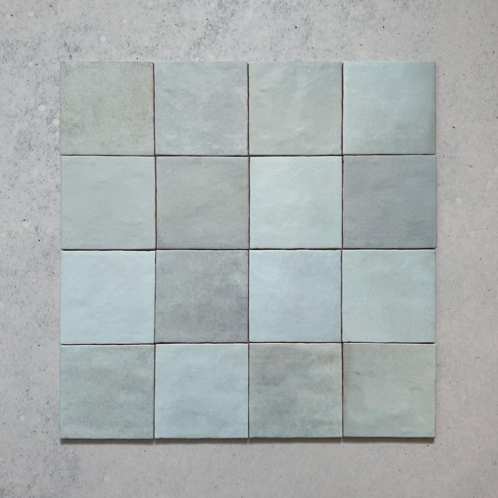 Zellij Aqua Blue Square | Moroccan Style | 13.2cm x 13.2cm