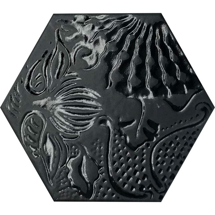 Barcelona Black Hexagon Tile