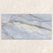 Single tile display of Bassano River Blue Lux 3D 60 × 120cm marble-effect wall and floor tiles, featuring soft blue tones, flowing gold and beige veining, and a polished finish inspired by luxurious natural stone.