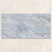 Single tile display of Bassano River Blue Matt 60 × 120cm marble-effect wall and floor tiles, featuring soft blue tones, flowing gold and beige veining, and a smooth matt finish inspired by elegant natural stone.
