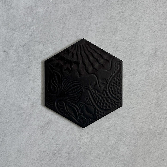 Barcelona Black | Hexagon Tile | 25cm x 22cm