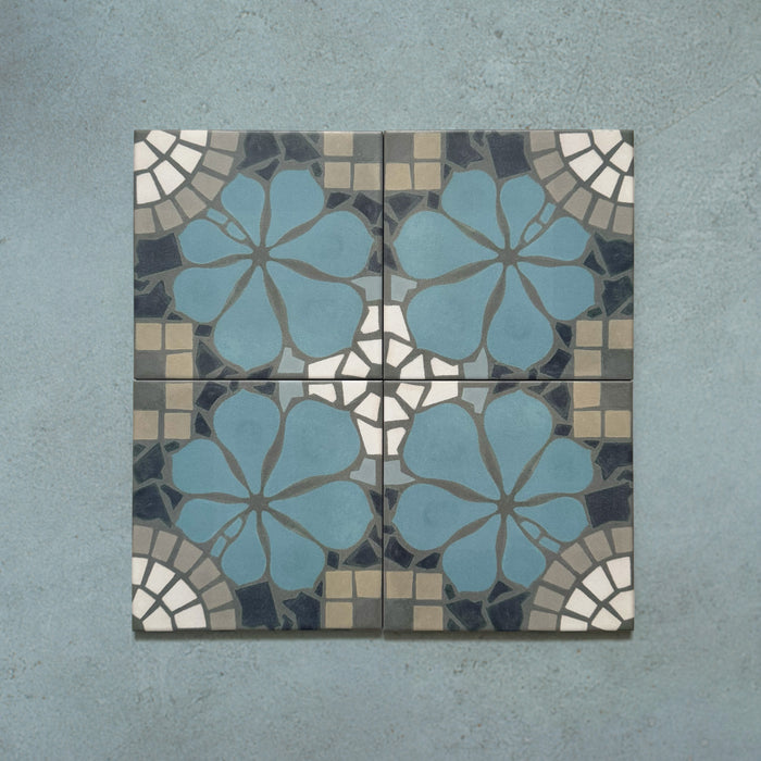 Bloom Azul Blue | Moroccan Style | 20cm x 20cm