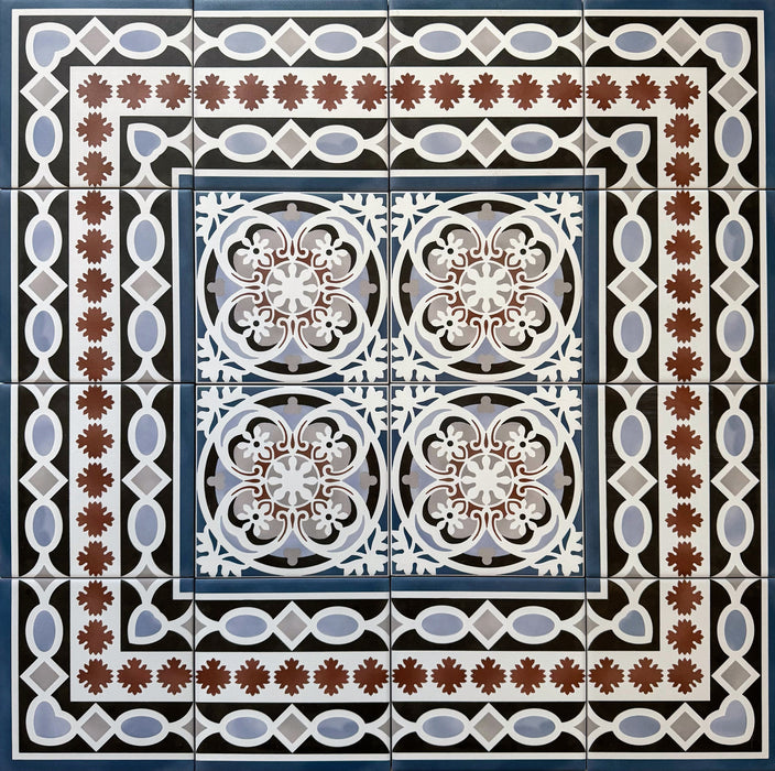 Empire Victorian Blue Mini Tiles | Border Tile | 15cm x 15cm