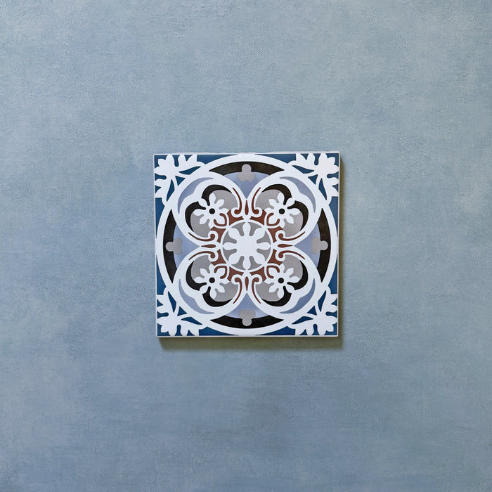 Empire Victorian Blue Mini Tiles | Main Tile | 15cm x 15cm
