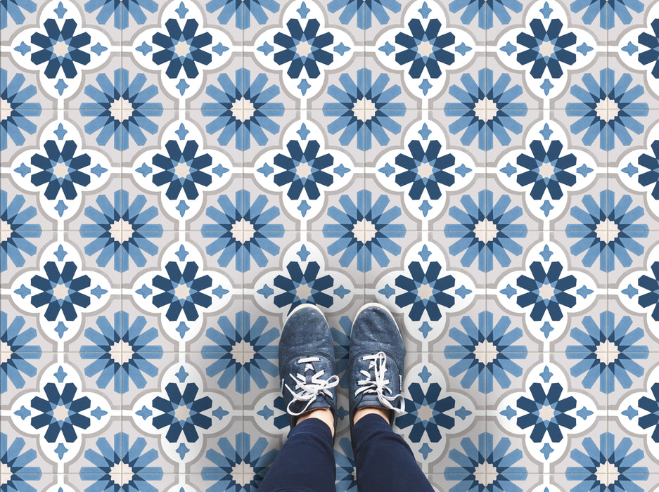 Clarence House Sapphire | Blue | Moroccan Tiles | Victorian Tiles | Wall & Floor | 20cm x 20cm