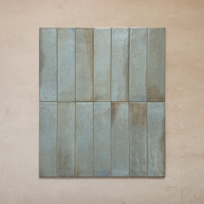 Izmir Brick Celadon Green Gloss 6cm x 25cm