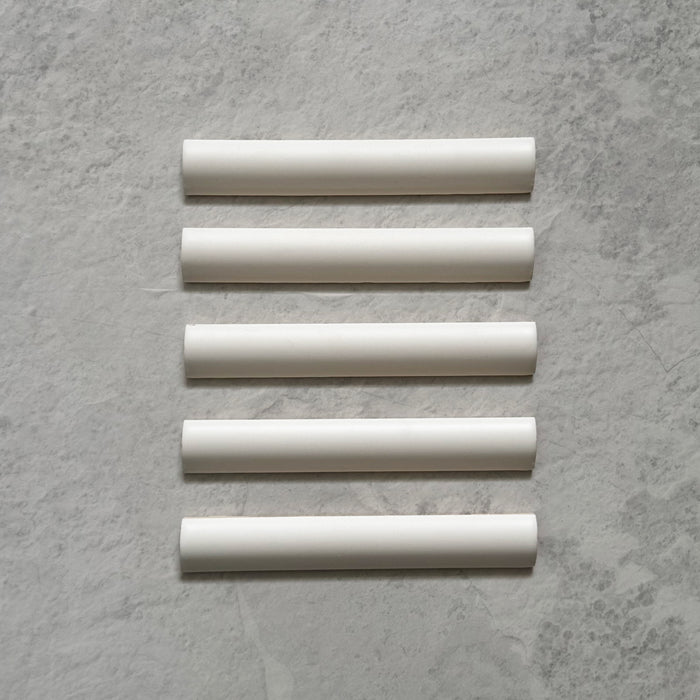 Zellij Chalk White Bullnose | Moroccan Style | 3cm x 20cm