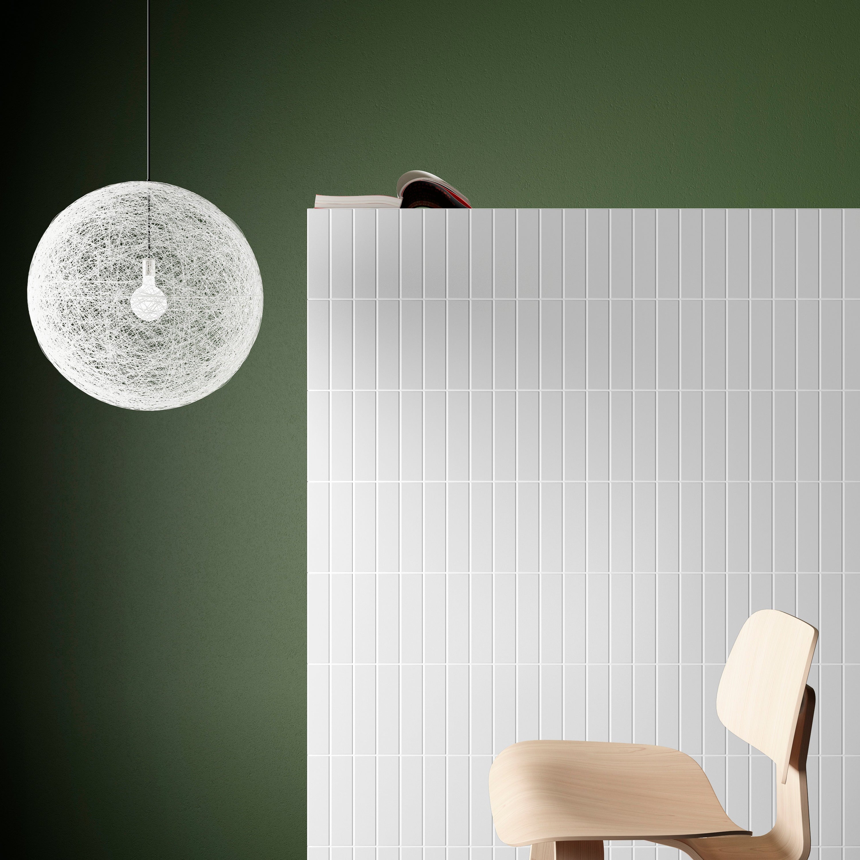 Rippled Brick 3D DECOR Tile | Stony Pink | Gloss | 5cm x 20cm — Artisan ...