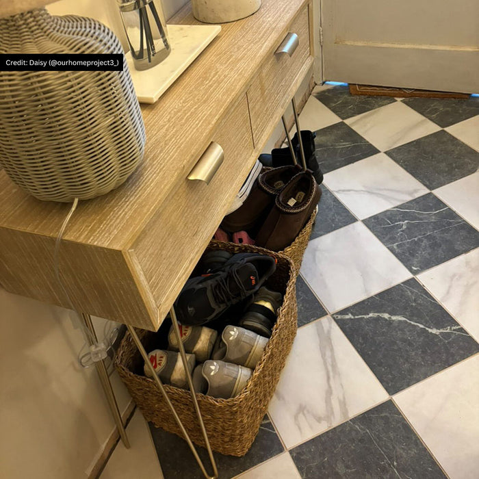 Haven Antique White Marble Style Chequerboard Tiles | 30cm x 30cm