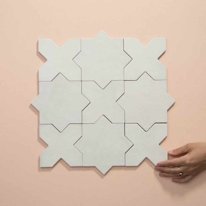 Dohar Bone Star and Cross Moroccan Porcelain Wall & Floor Tiles