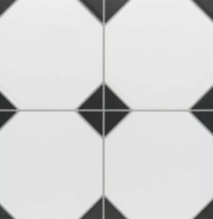 Durham Black Victorian Porcelain Floor Tiles 33cm x 33cm — Artisan Tile ...