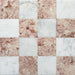 Chequerboard design featuring Fitzrovia Sylvester Pink Honed Finish Natural Marble 15.2cm x 15.2cm tiles paired with white natural marble, combining soft blush pink tones, delicate natural veining and a timeless marble chequerboard pattern.