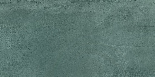 Close-up of Furnace Emerald Green Oxide Metallic 60 × 120cm porcelain tile, showcasing deep green tones with soft tonal variation, a gently textured surface, and a subtle metallic effect for a contemporary, industrial-inspired finish.
