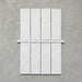 Fusion Arctic White 1.5x30cm gloss pencil bullnose border tiles featuring a clean bright white finish, designed for decorative edging and refined finishing details in contemporary wall tile installations.